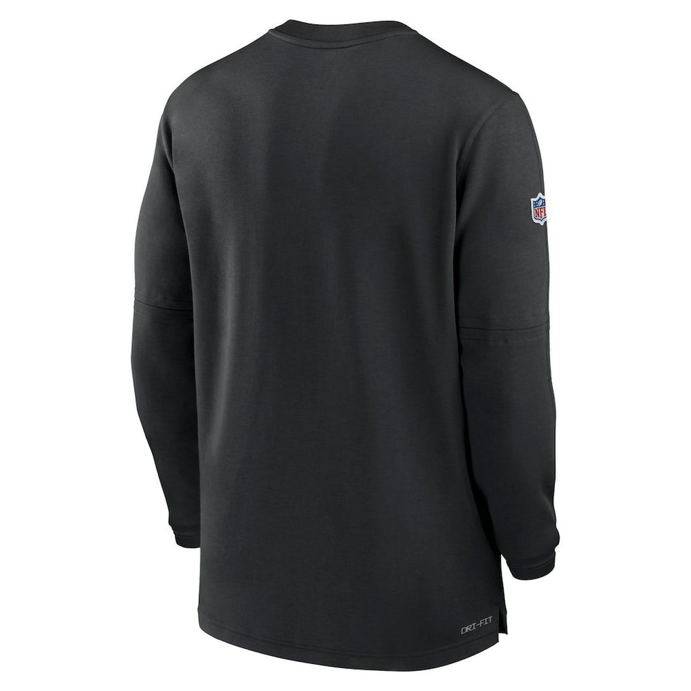 NFL Carolina Panthers 2023 Sideline Performance Long Sleeve Tri-Blend Quarter-Zip Top