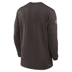 NFL Cleveland Browns 2023 Sideline Performance Long Sleeve Tri-Blend Quarter-Zip Top