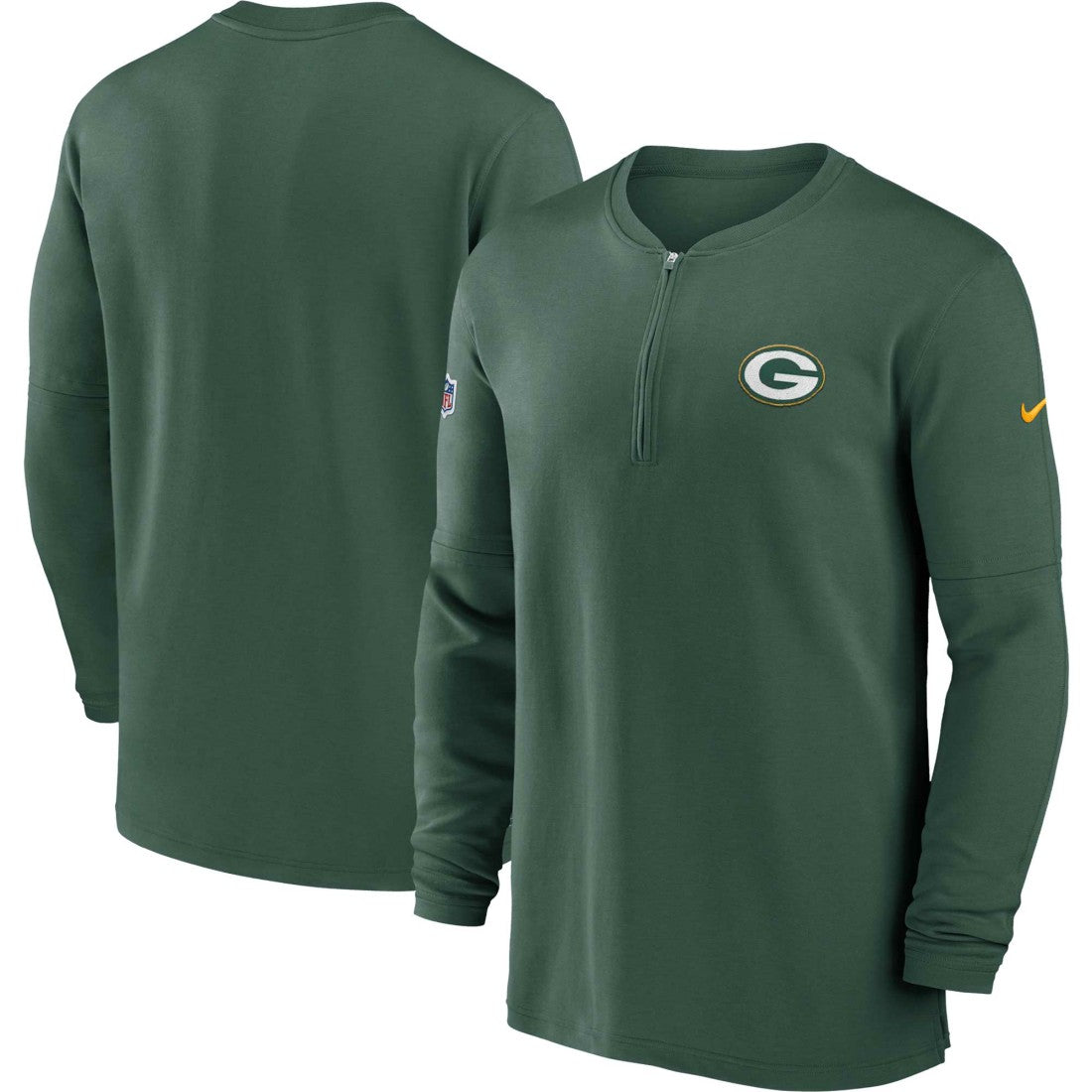 NFL Green Bay Packers 2023 Sideline Performance Long Sleeve Tri-Blend Quarter-Zip Top