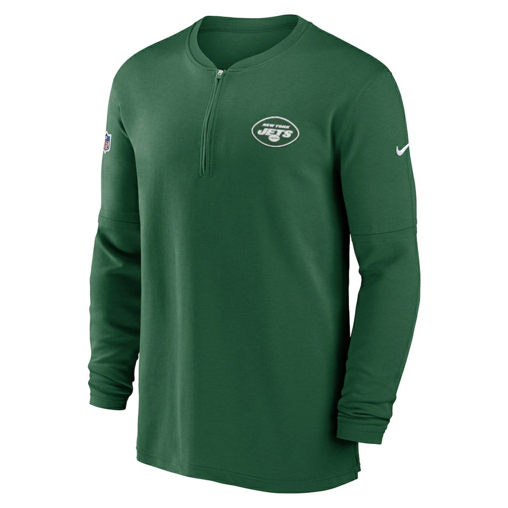 NFL New York Jets 2023 Sideline Performance Long Sleeve Tri-Blend Quarter-Zip Top
