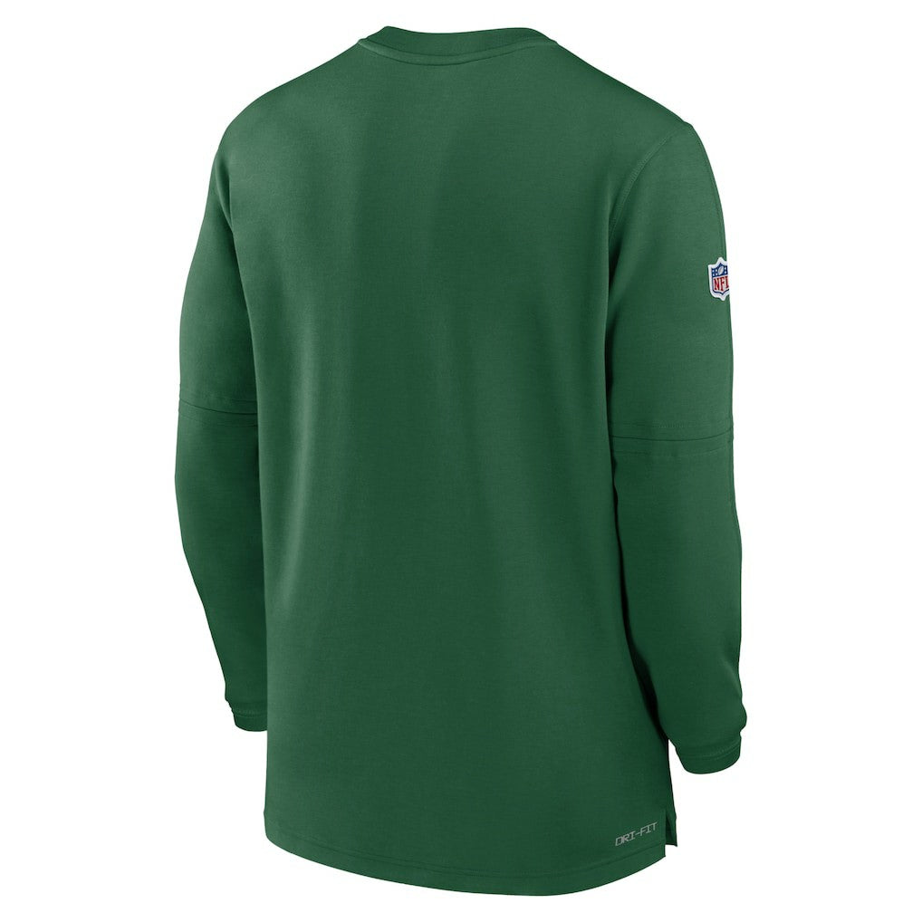 NFL New York Jets 2023 Sideline Performance Long Sleeve Tri-Blend Quarter-Zip Top