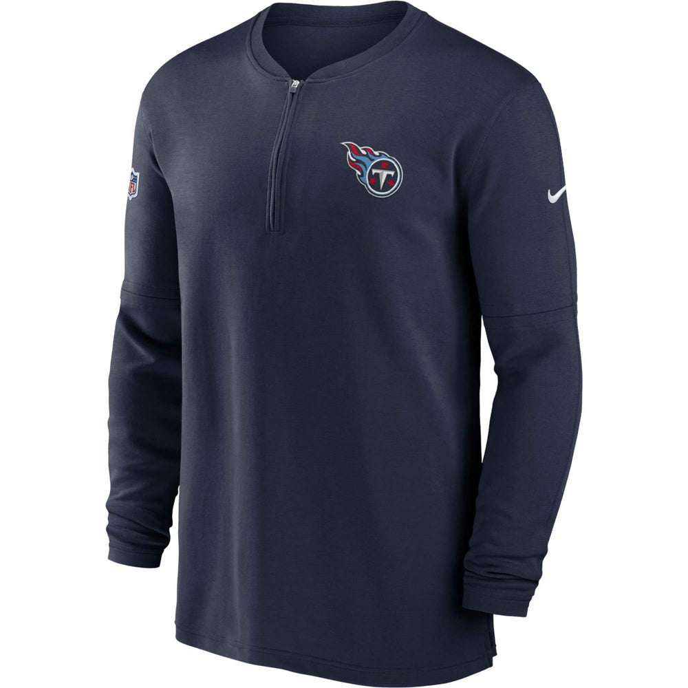 NFL Tennessee Titans 2023 Sideline Performance Long Sleeve Tri-Blend Quarter-Zip Top