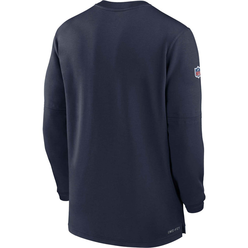 NFL Tennessee Titans 2023 Sideline Performance Long Sleeve Tri-Blend Quarter-Zip Top
