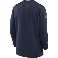 NFL Tennessee Titans 2023 Sideline Performance Long Sleeve Tri-Blend Quarter-Zip Top