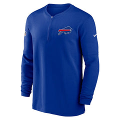 NFL Buffalo Bills 2023 Sideline Performance Long Sleeve Tri-Blend Quarter-Zip Top