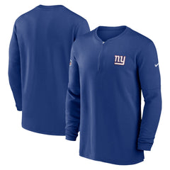 NFL New York Giants 2023 Sideline Performance Long Sleeve Tri-Blend Quarter-Zip Top
