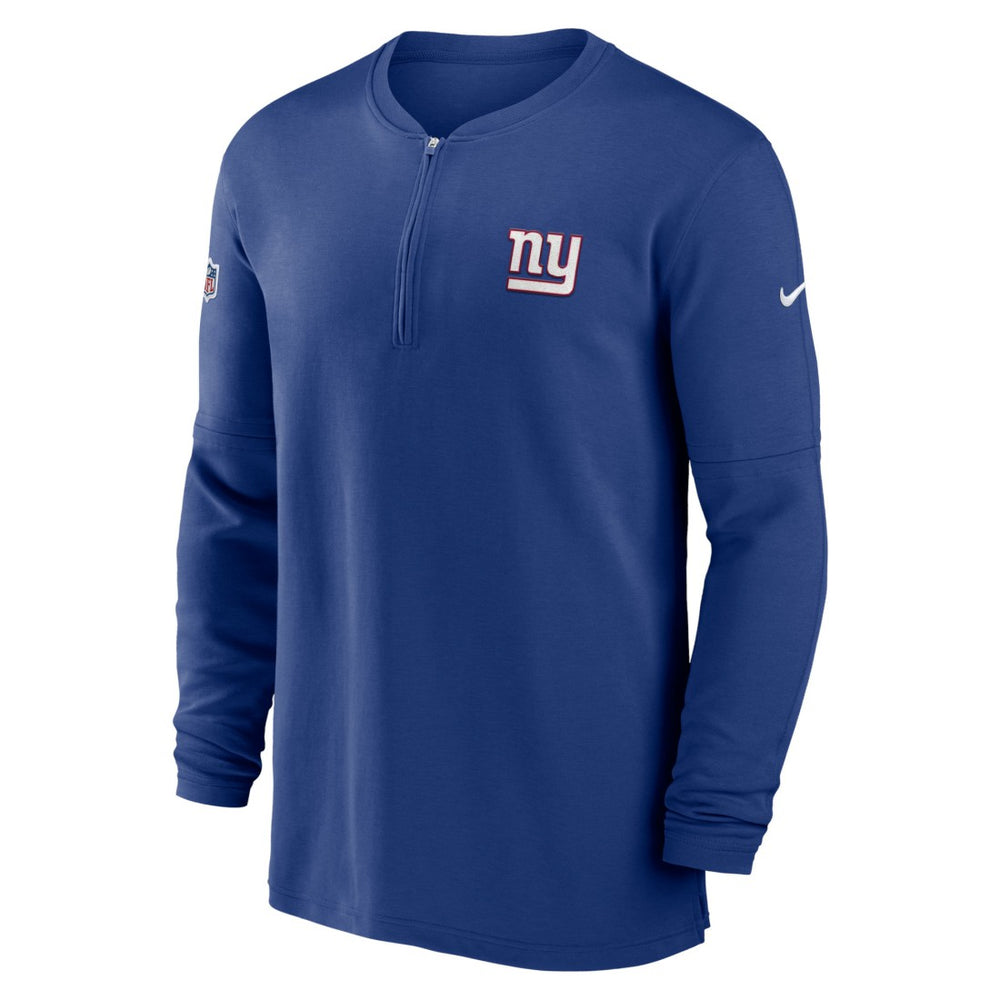 NFL New York Giants 2023 Sideline Performance Long Sleeve Tri-Blend Quarter-Zip Top