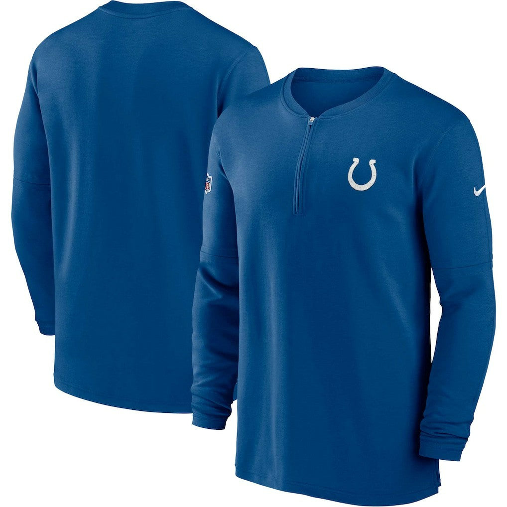 NFL Indianapolis Colts 2023 Sideline Performance Long Sleeve Tri-Blend Quarter-Zip Top