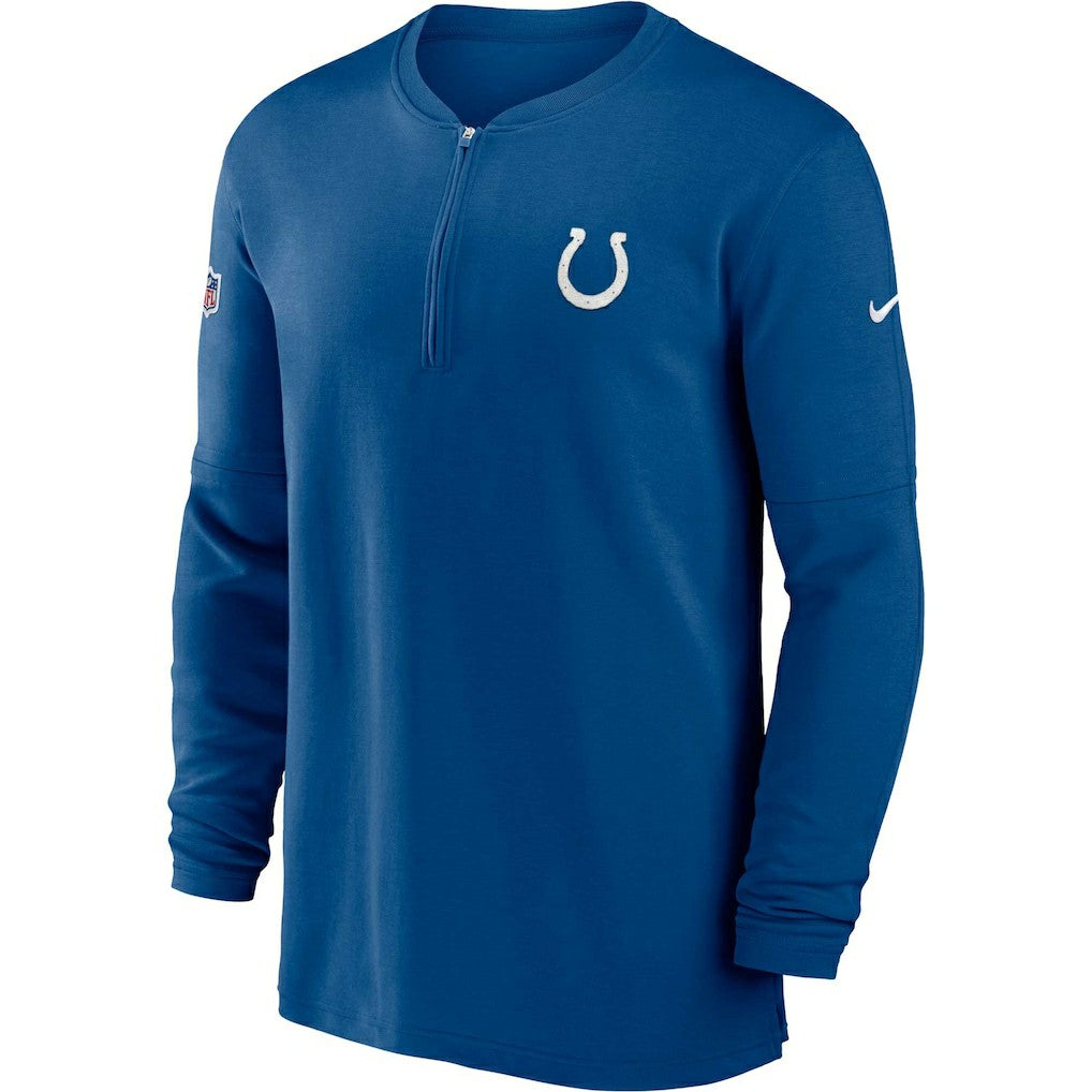 NFL Indianapolis Colts 2023 Sideline Performance Long Sleeve Tri-Blend Quarter-Zip Top