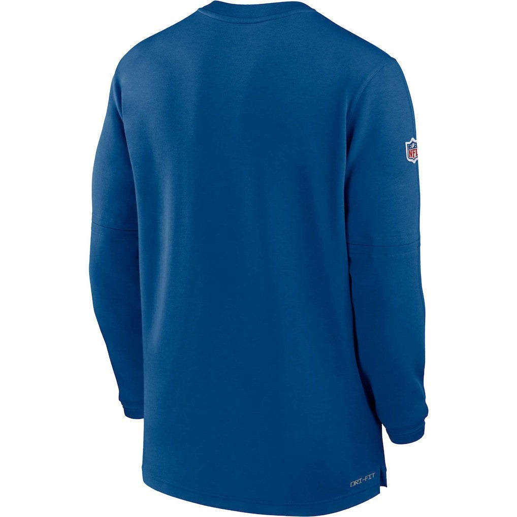 NFL Indianapolis Colts 2023 Sideline Performance Long Sleeve Tri-Blend Quarter-Zip Top
