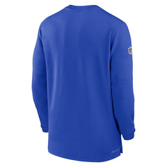 NFL Los Angeles Rams 2023 Sideline Performance Long Sleeve Tri-Blend Quarter-Zip Top