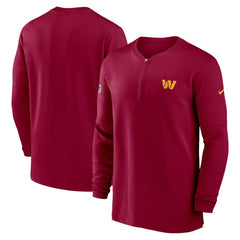 NFL Washington Commanders 2023 Sideline Performance Long Sleeve Tri-Blend Quarter-Zip Top