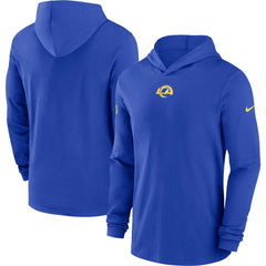 NFL Los Angeles Rams Sideline Performance Long Sleeve Hoodie T-Shirt