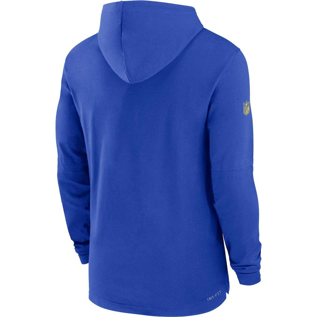 NFL Los Angeles Rams Sideline Performance Long Sleeve Hoodie T-Shirt