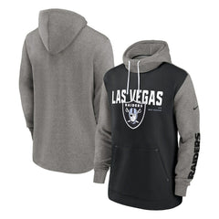NFL Las Vegas Raiders Fashion Color Block Pullover Hoodie