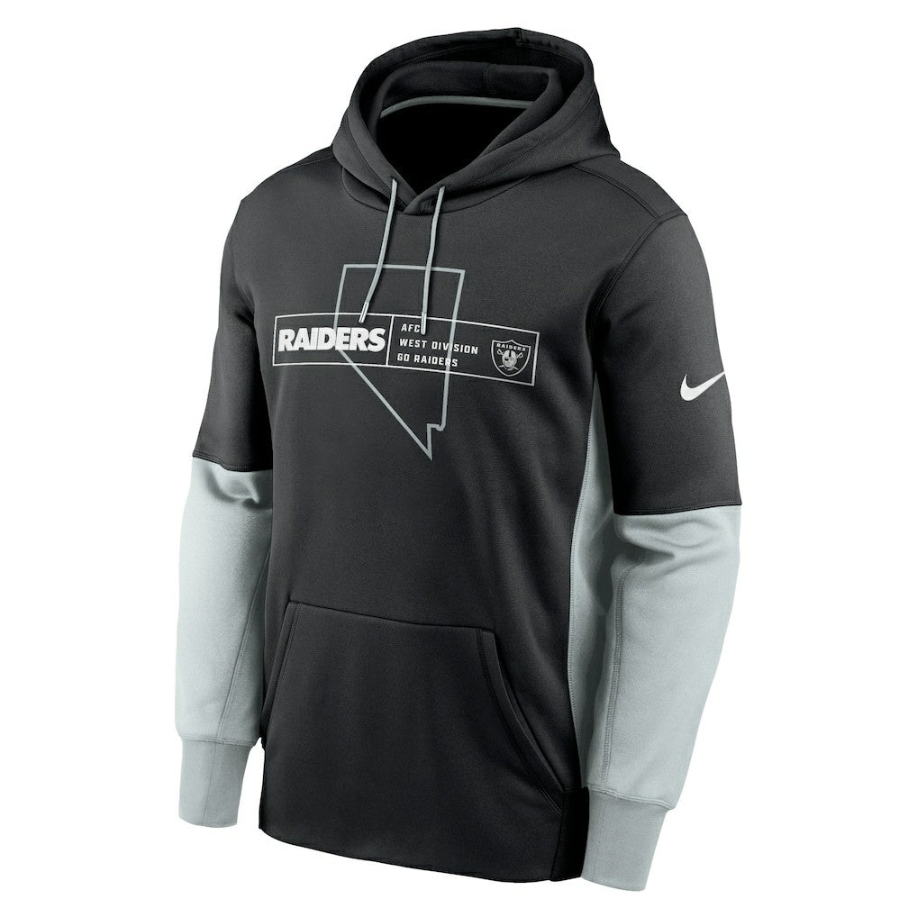 NFL Las Vegas Raiders Color Block Fleece Performance Pullover Hoodie