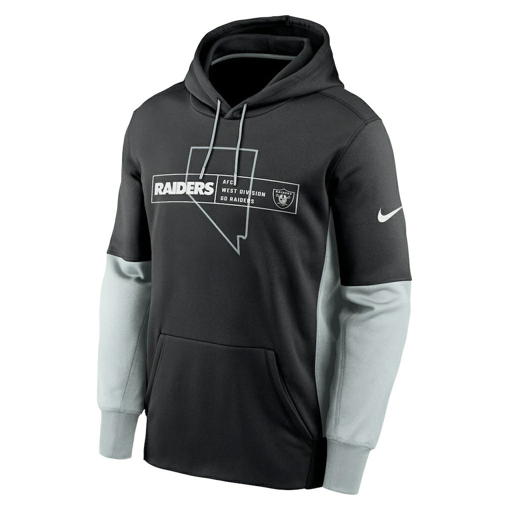NFL Las Vegas Raiders Color Block Fleece Performance Pullover Hoodie