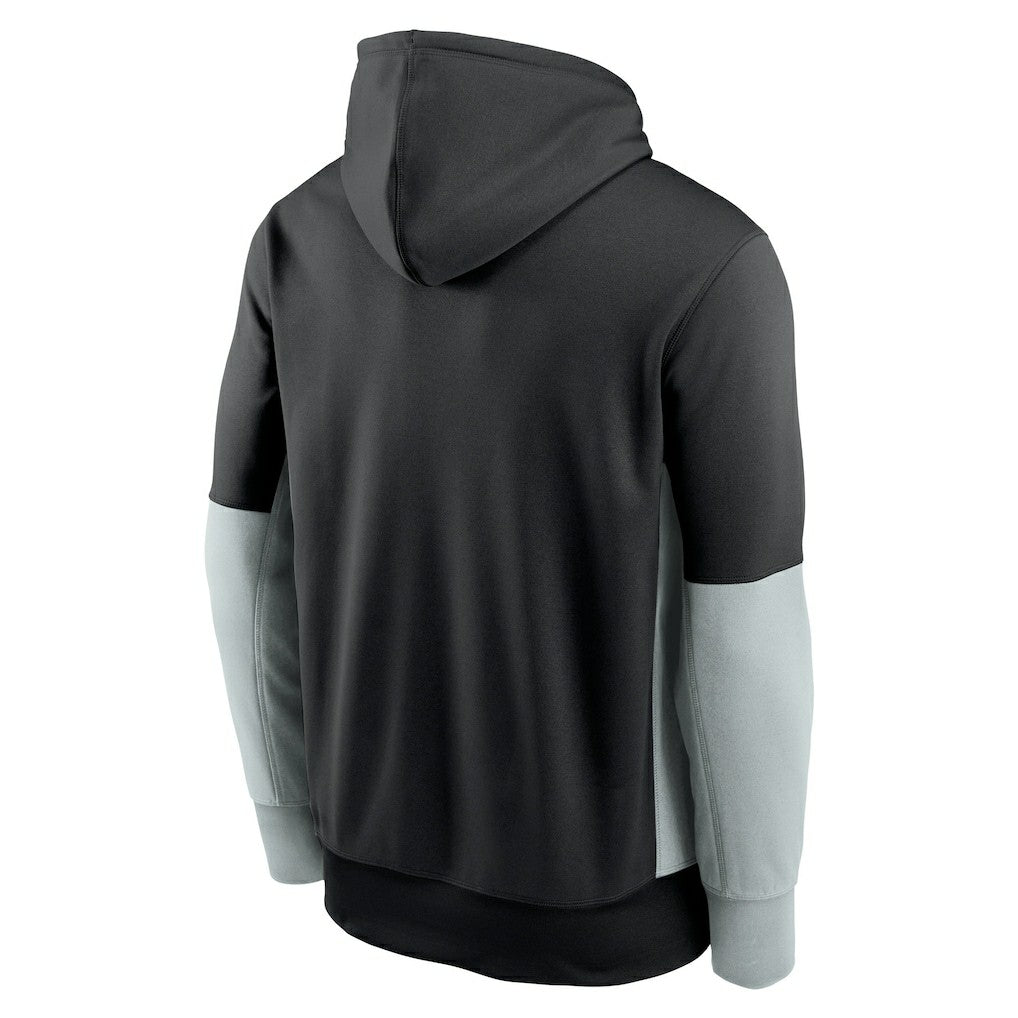 NFL Las Vegas Raiders Color Block Fleece Performance Pullover Hoodie