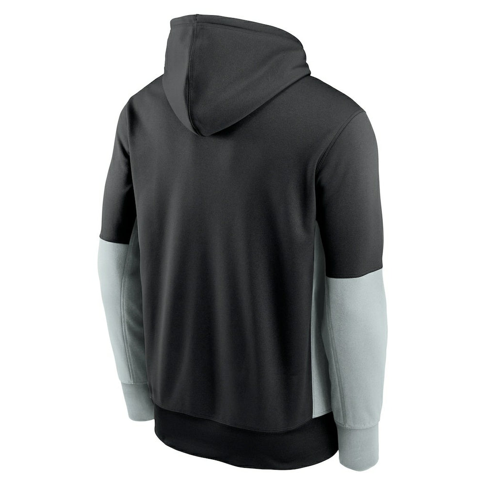 NFL Las Vegas Raiders Color Block Fleece Performance Pullover Hoodie