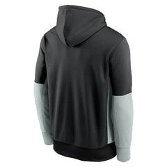 NFL Las Vegas Raiders Color Block Fleece Performance Pullover Hoodie