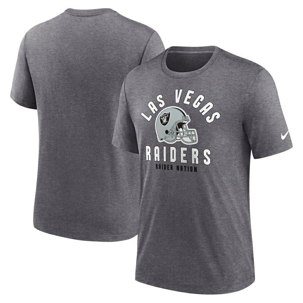 NFL Las Vegas Raiders Helmet Tri-Blend T-Shirt