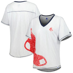 Boston Red Sox Starter Women's Perfect Game V-Neck T-Shirt - White