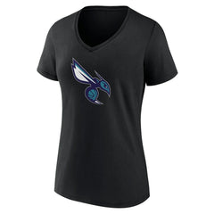 Charlotte Hornets Women's Alternate Logo V-Neck T-Shirt - Black cheap