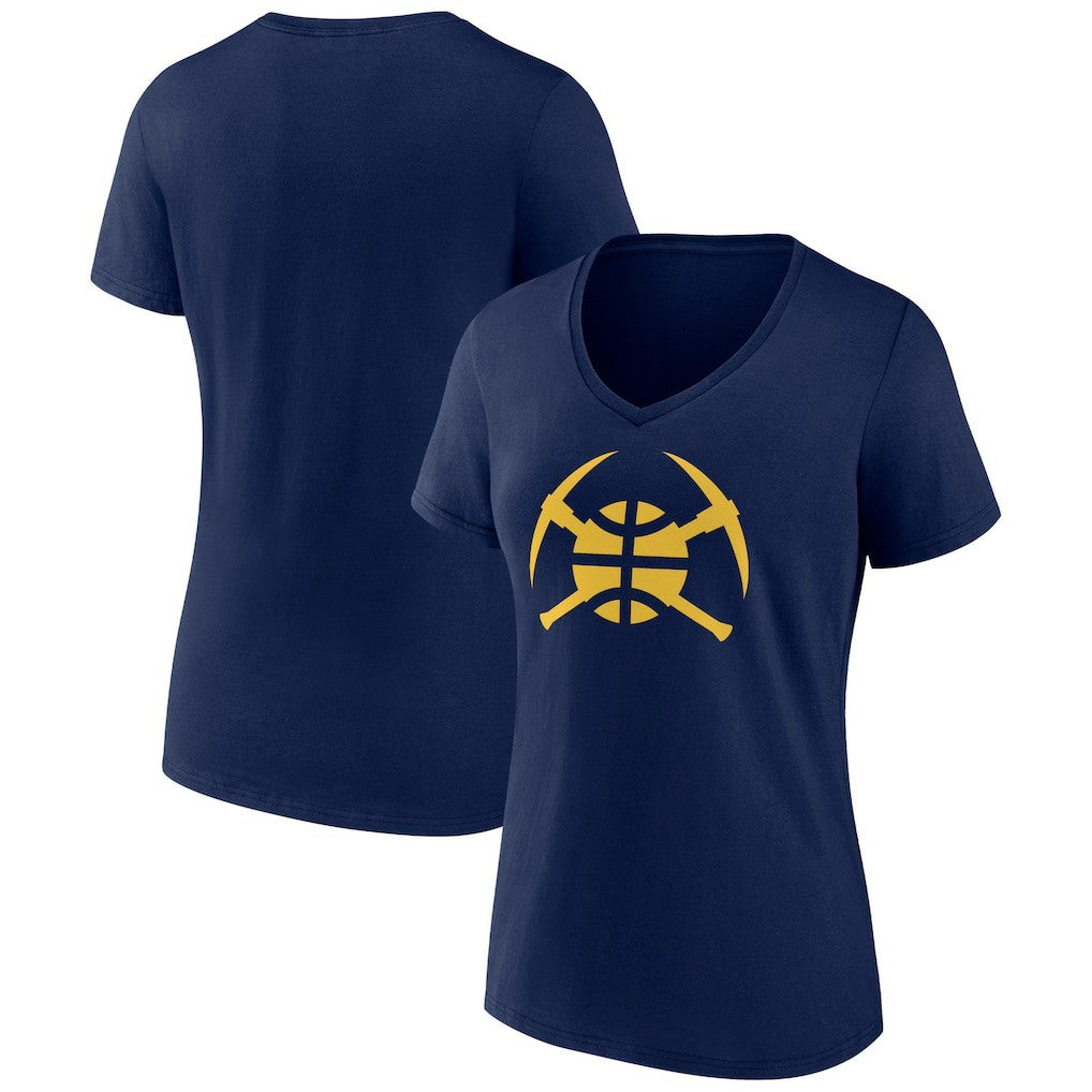 Denver Nuggets Women's Alternate Logo V-Neck T-Shirt sale - Navy discount