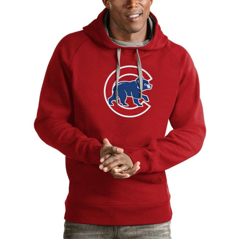Chicago Cubs Antigua Victory Pullover Team Logo Hoodie - Red
