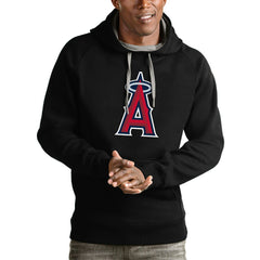 Los Angeles Angels Antigua Victory Pullover Team Logo Hoodie - Black