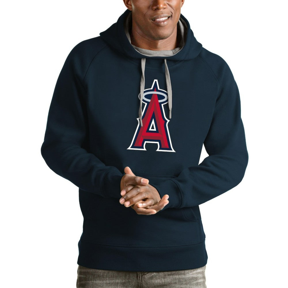 Los Angeles Angels Antigua Victory Pullover Team Logo Hoodie - Navy