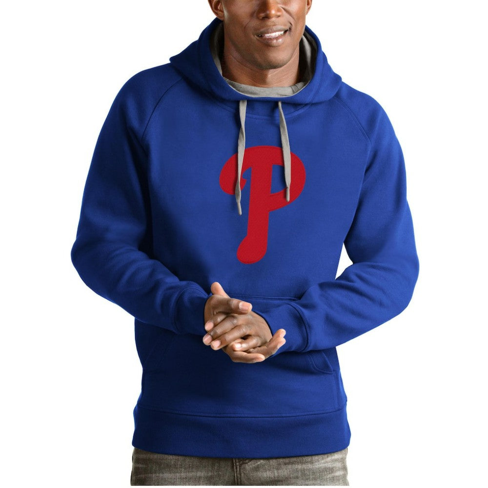 Philadelphia Phillies Antigua Victory Pullover Team Logo Hoodie - Royal