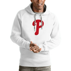 Philadelphia Phillies Antigua Victory Pullover Team Logo Hoodie - White