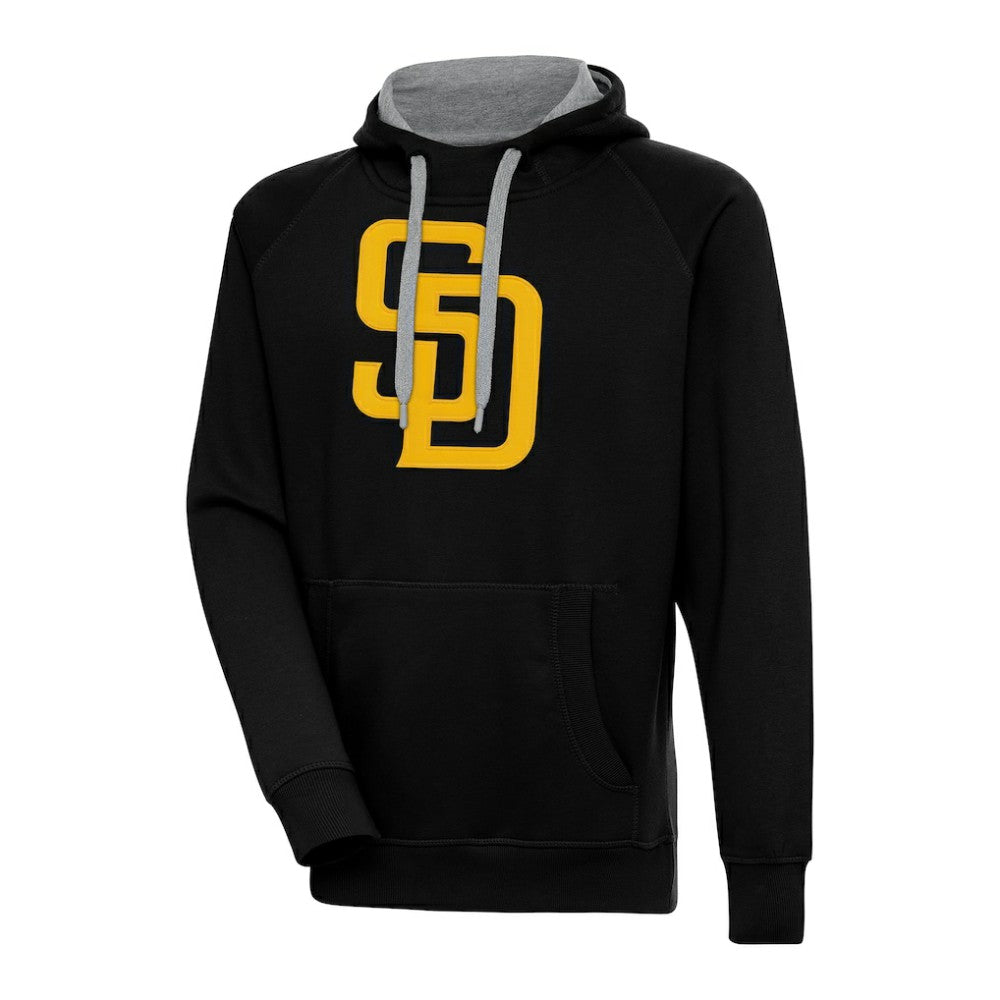 San Diego Padres Antigua Victory Pullover Team Logo Hoodie - Black