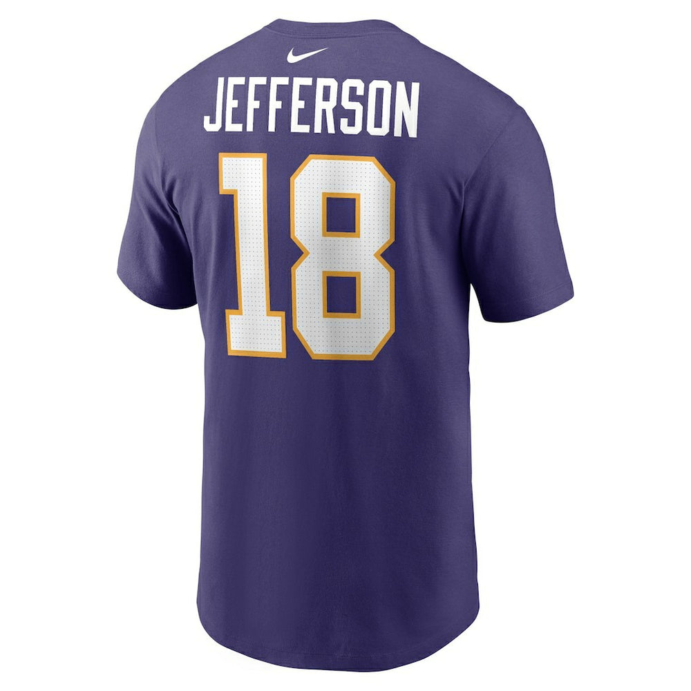 NFL Minnesota Vikings Justin Jefferson  Classic Player Name & Number T-Shirt