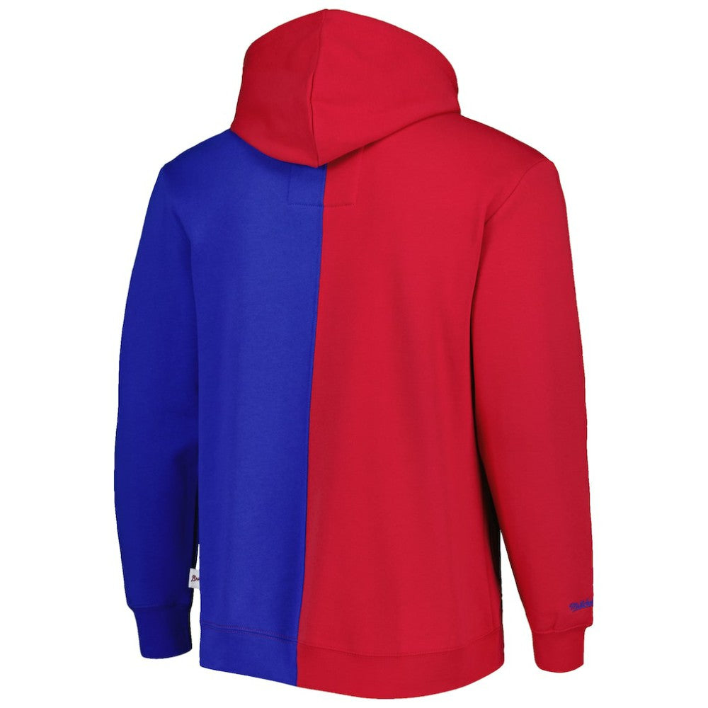 Atlanta Braves Fleece Full-Zip Hoodie - Red/Royal | Mitchell & Ness