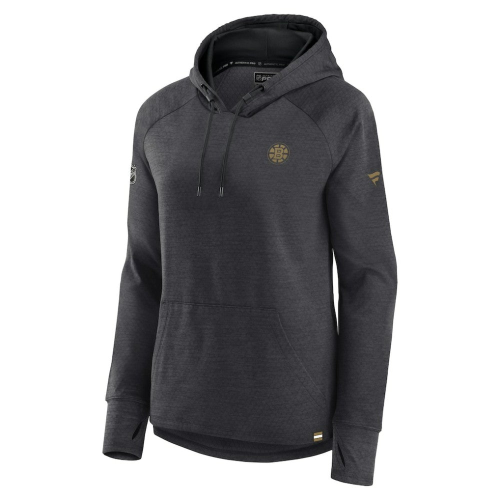 Boston Bruins Fanatics Women's Authentic Pro Pullover Hoodie