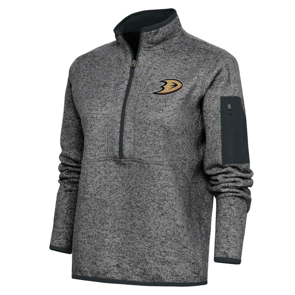 Anaheim Ducks Antigua Women's Team Logo Fortune Quarter-Zip Jacket