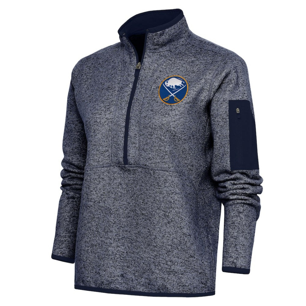 Buffalo Sabres Antigua Women's Team Logo Fortune Quarter-Zip Jacket