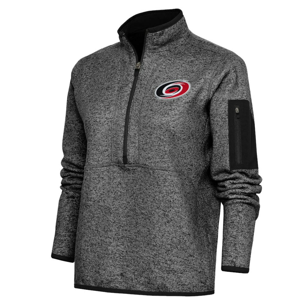 Carolina Hurricanes Antigua Women's Team Logo Fortune Quarter-Zip Jacket