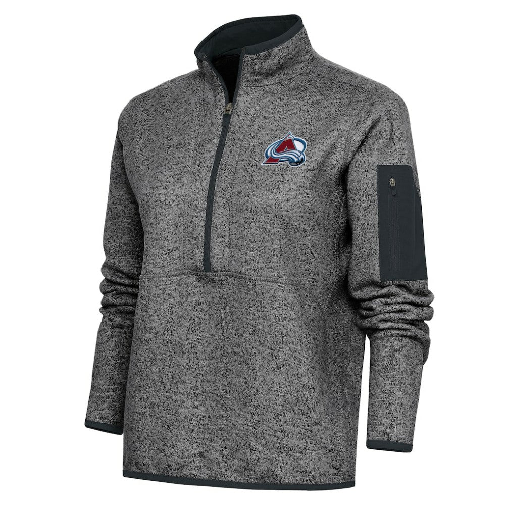 Colorado Avalanche Antigua Women's Team Logo Fortune Quarter-Zip Jacket