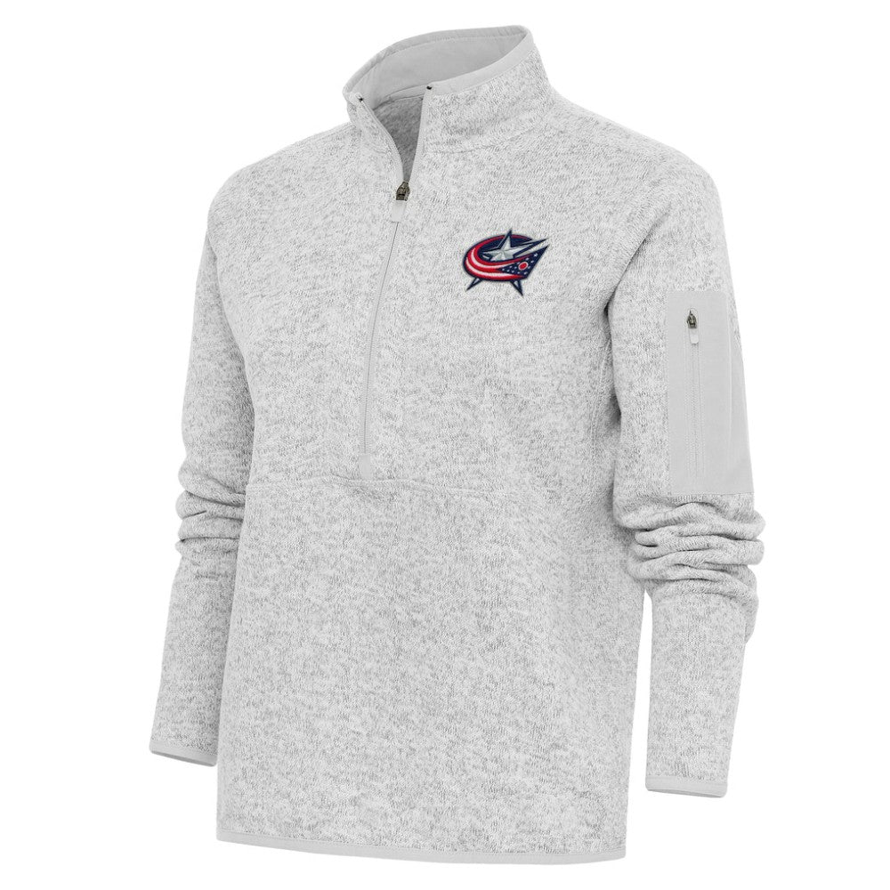 Columbus Blue Jackets Antigua Women's Team Logo Fortune Quarter-Zip Jacket