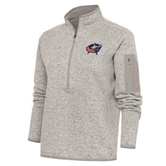 Columbus Blue Jackets Antigua Women's Team Logo Fortune Quarter-Zip Jacket