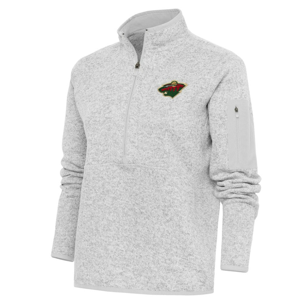 Minnesota Wild Antigua Women's Team Logo Fortune Quarter-Zip Jacket