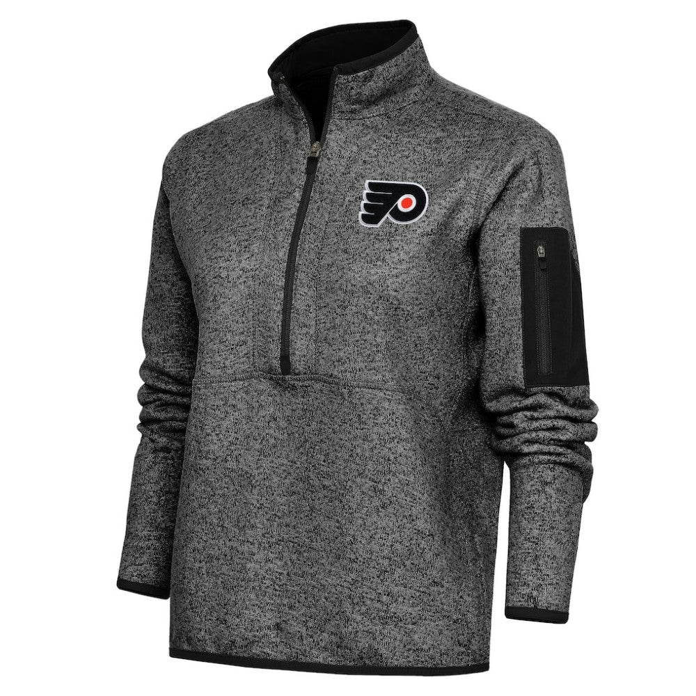 Philadelphia Flyers Antigua Women's Team Logo Fortune Quarter-Zip Jacket
