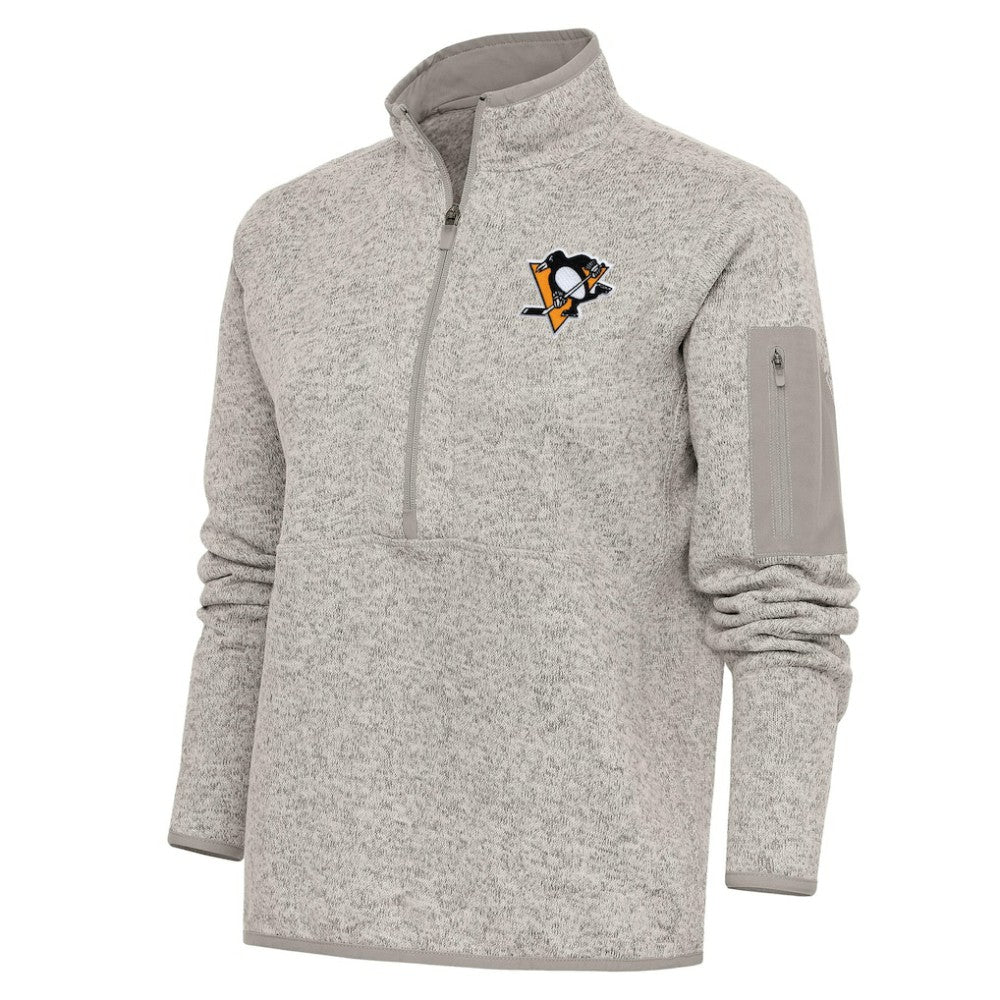 Pittsburgh Penguins Antigua Women's Team Logo Fortune Quarter-Zip Jacket