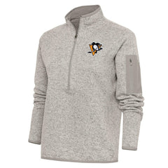 Pittsburgh Penguins Antigua Women's Team Logo Fortune Quarter-Zip Jacket