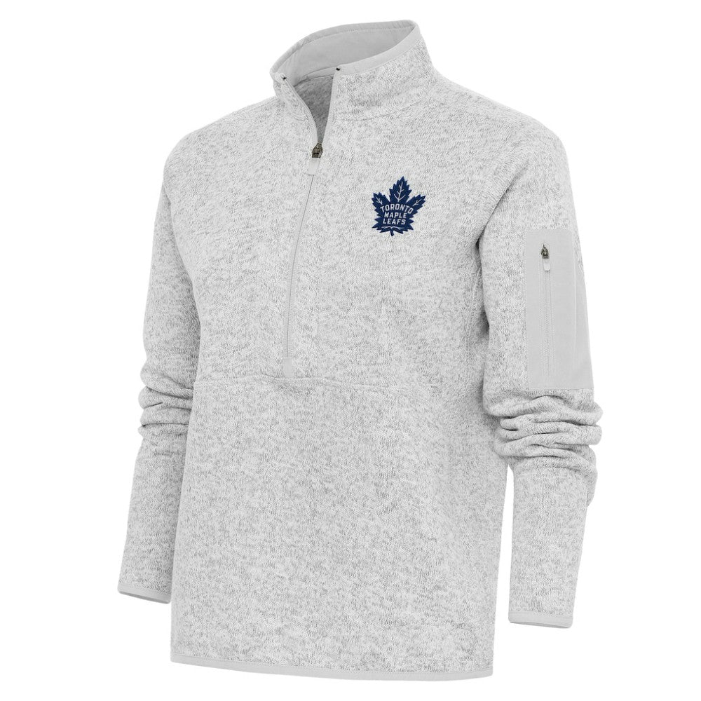 Toronto Maple Leafs Antigua Women's Team Logo Fortune Quarter-Zip Jacket