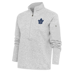 Toronto Maple Leafs Antigua Women's Team Logo Fortune Quarter-Zip Jacket