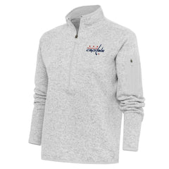 Washington Capitals Antigua Women's Team Logo Fortune Quarter-Zip Jacket